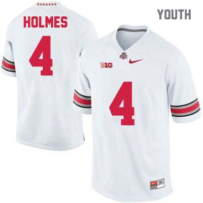 Ohio State Buckeyes Youth Santonio Holmes #4 White Authentic Nike College NCAA Stitched Football Jersey BD19T28PV